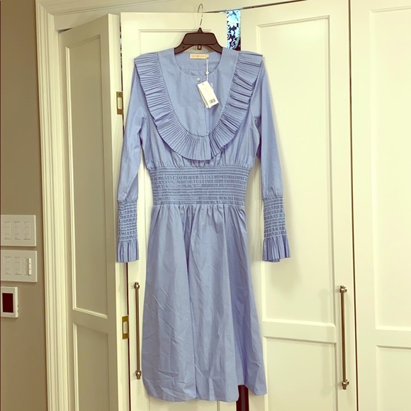 tory burch smocked cotton top